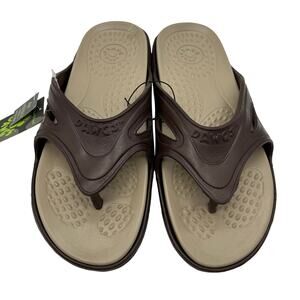 New Dawgs Ultrasoft Men's Flip Flops Thong Sandal Size 12 Brown NWT Arch Support